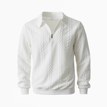 👕 50% RABATT! 🧶 Herren Pullover mit Halb-Reißverschluss – Zopfmuster, Weiche Baumwolle & Perfekt Für Einen Stilvollen Auftritt 👔