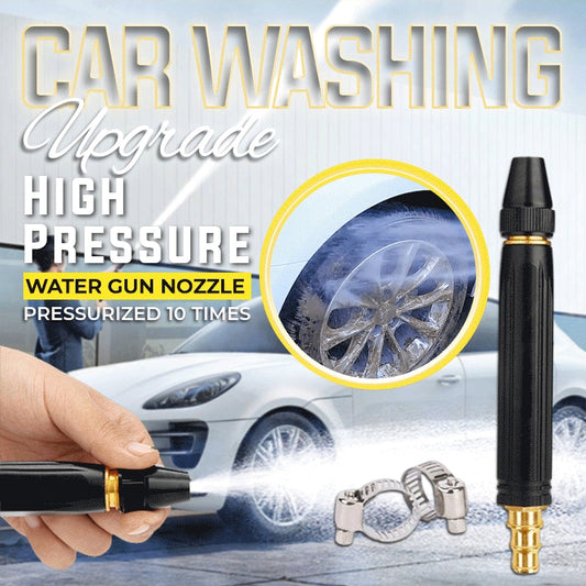 💦🚗 10x leistungsstärker, 8 Sprüheinstellungen & extrem robustes Metallgehäuse🔥Upgrade Autowäsche Wasserpistole Düse