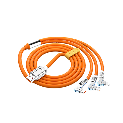 ⚡Limitierte Zeit 50% Rabatt-120W 3 in 1 Drehbares Winkelstück Schnelllade-Datenkabel⚡