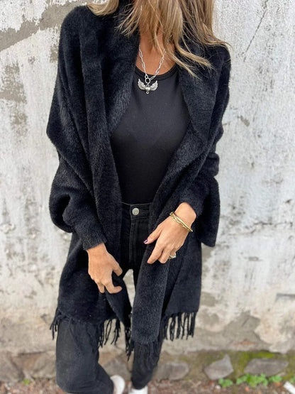 🌹Autumn Limited Discount 55%OFF🌹Women's Long Sleeve Casual Tassel Shawl Coat