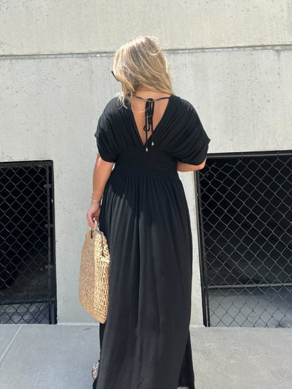 🔥65% OFF💗2024 New Slit v-neck effortless maxi long dress-2pcs free shipping