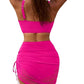 Women's Solid Color Two Piece Bikini Set - Sexy fashion bikini top and bottom for beach vacation and vacation; Women's swimwear for all seasons