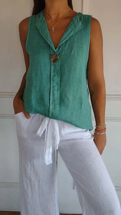 🔥SUMMER SALE 49% OFF🔥Women's Casual V-Neck Sleeveless Top