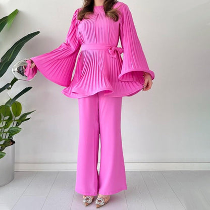 💕HOT SALE💕Two-Piece Suit Made Of Pleated Fabric