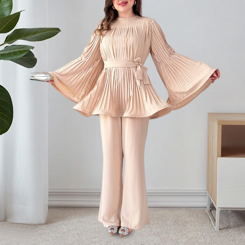 💕HOT SALE💕Two-Piece Suit Made Of Pleated Fabric