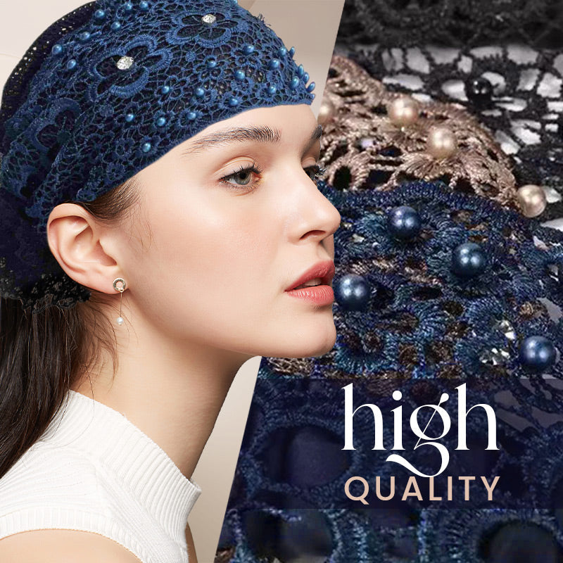 Ladies Floral Lace Headscarf