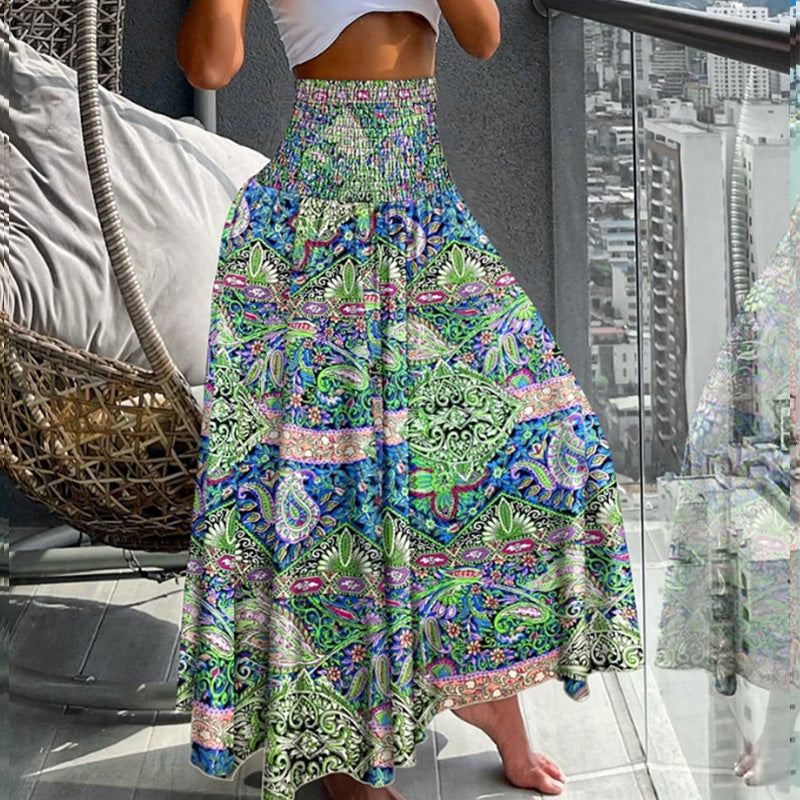 💕Women's Fashionable Floral Print High Waisted Skirt