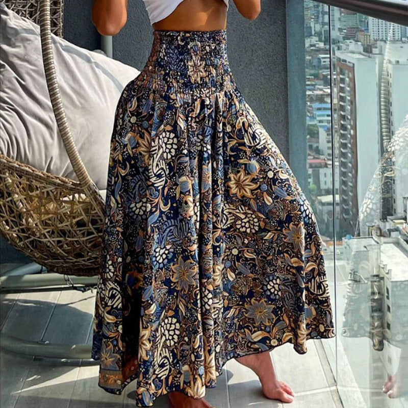 💕Women's Fashionable Floral Print High Waisted Skirt