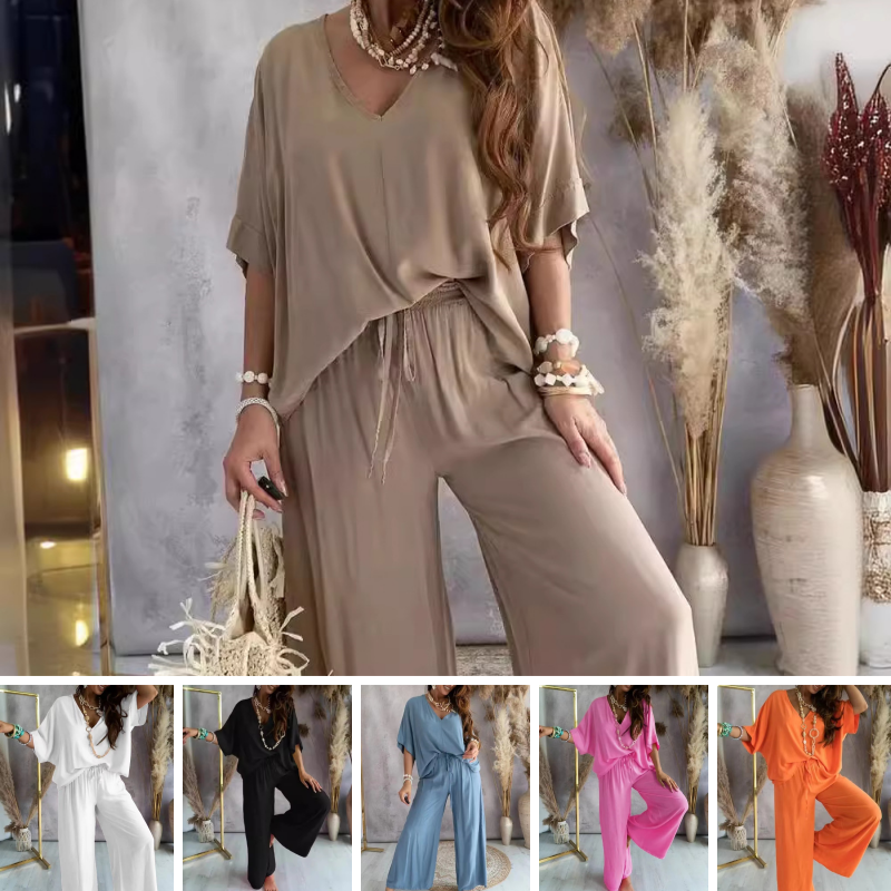 HOT SALE-Free shipping for two pieces💕Women’s Casual Loose Solid Color Suit