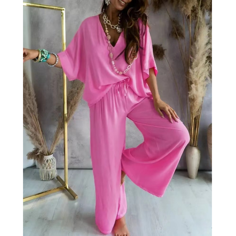 HOT SALE-Free shipping for two pieces💕Women’s Casual Loose Solid Color Suit