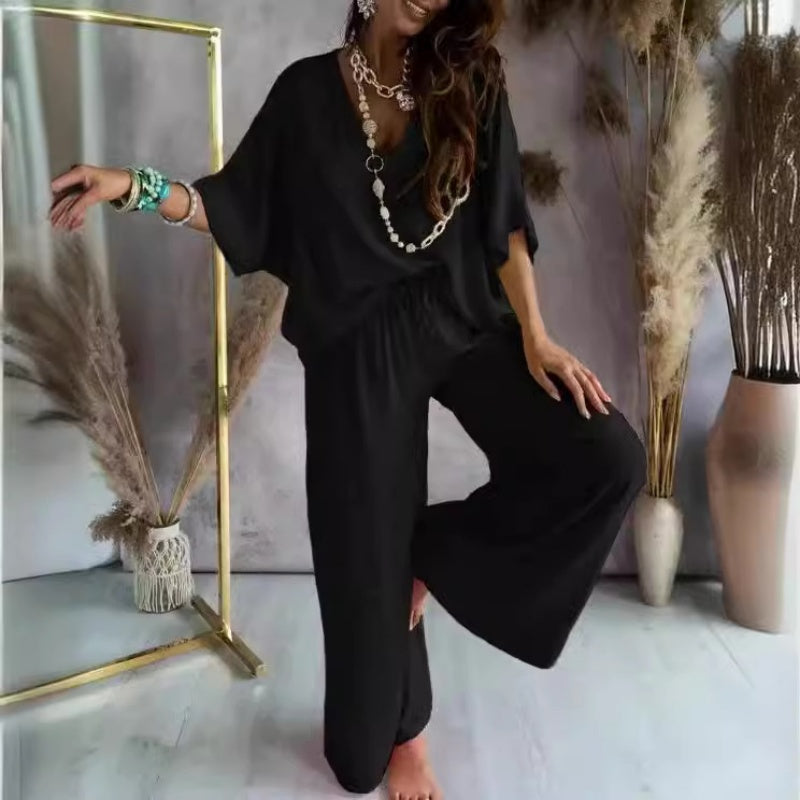 HOT SALE-Free shipping for two pieces💕Women’s Casual Loose Solid Color Suit