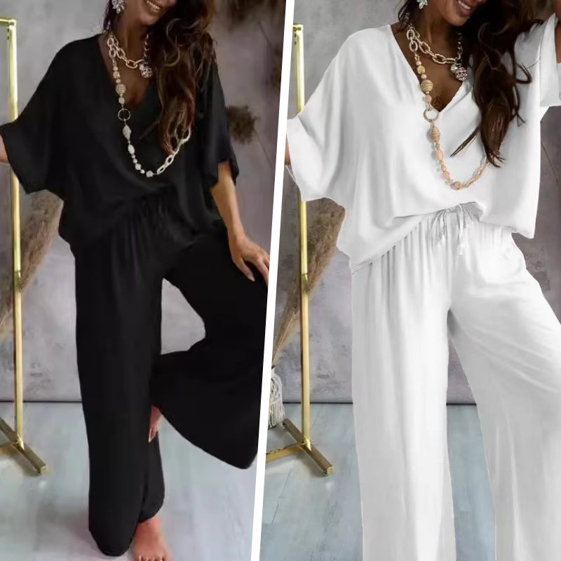 HOT SALE-Free shipping for two pieces💕Women’s Casual Loose Solid Color Suit