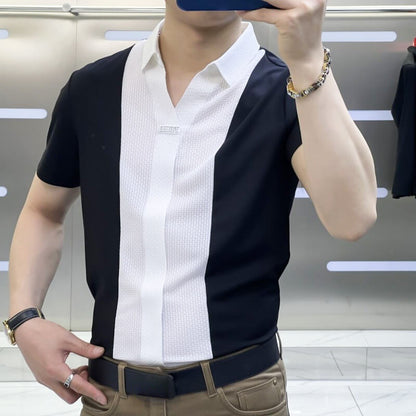 🎁Hot Sale 50% OFF⏳Men's Summer Business Casual Patchwork Shirt