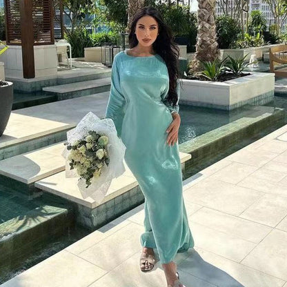 🎉 LIMITED TIME OFFER 50% OFF 🎉 Women's Elegant Flowing Satin Long Dresses