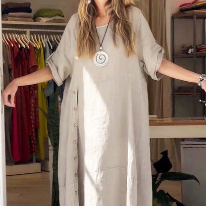 🔥Last Day Sale 50%🔥Women's Linen Cotton Dress