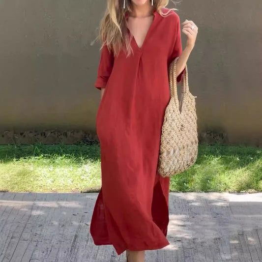 💕50% discount 💕Elegant V-Neck Slit Dress