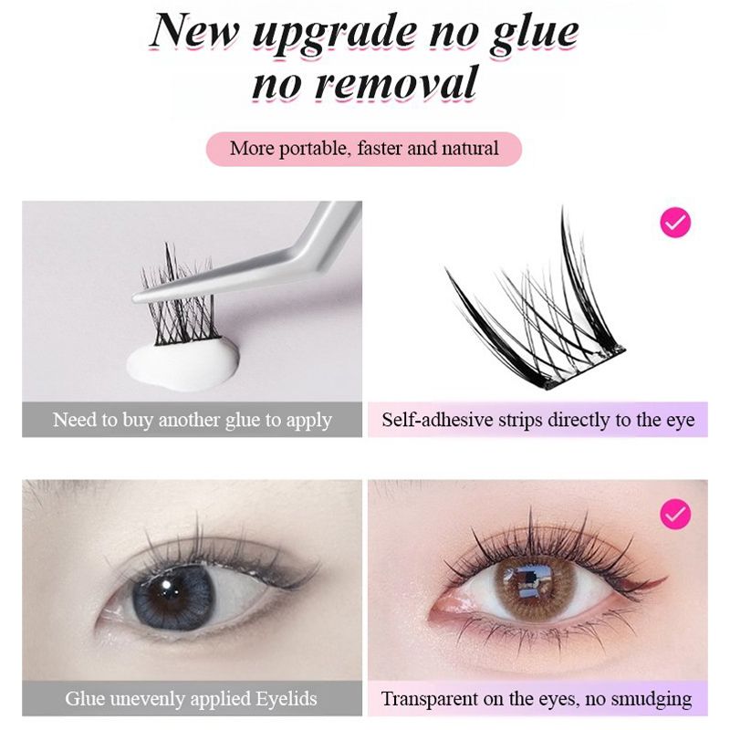 💕Hot Sale 66% off💕Waterproof Glue-free Realistic False Eyelashes