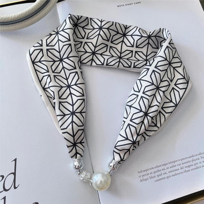 Magnetic Buckle Printed Neckerchief for Women