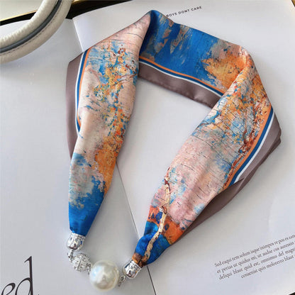 Magnetic Buckle Printed Neckerchief for Women