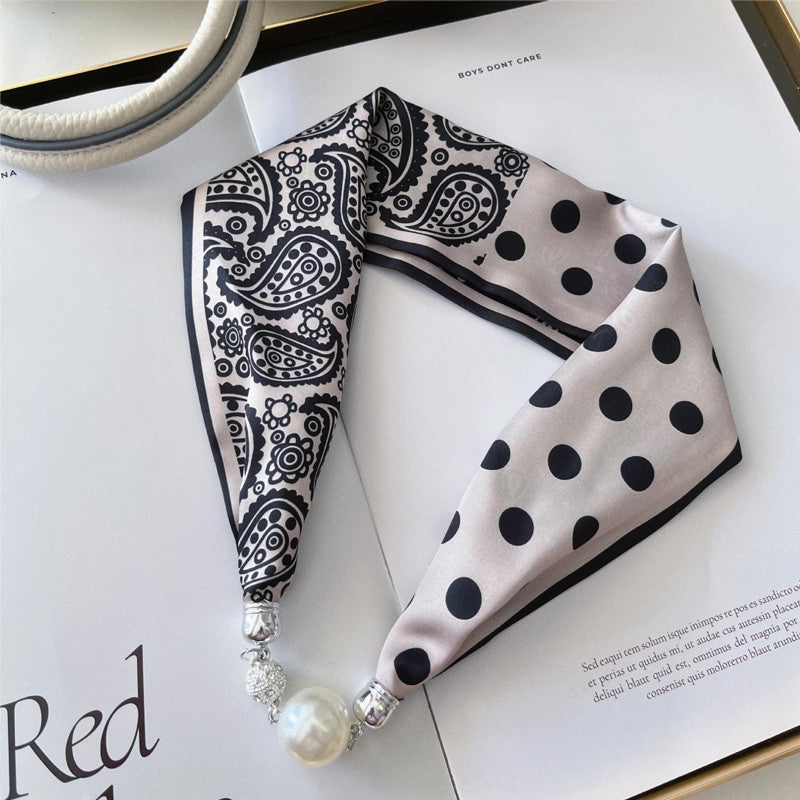 Magnetic Buckle Printed Neckerchief for Women