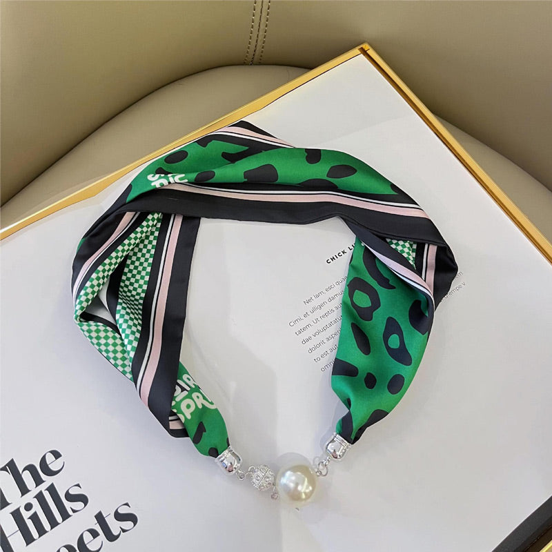 Magnetic Buckle Printed Neckerchief for Women