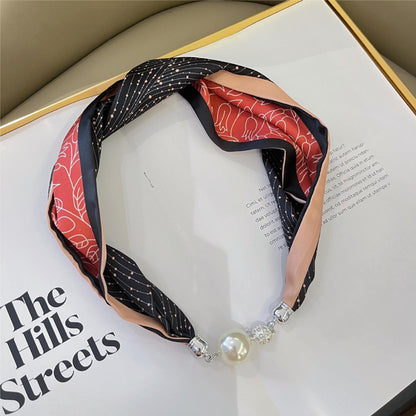 Magnetic Buckle Printed Neckerchief for Women