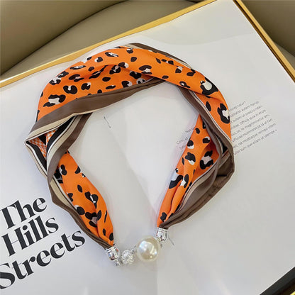 Magnetic Buckle Printed Neckerchief for Women