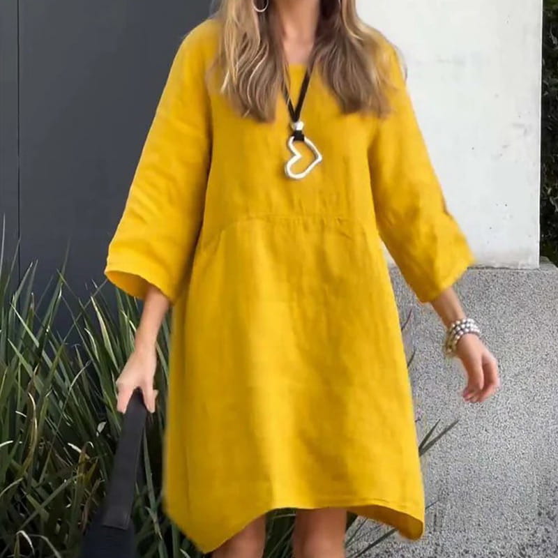 💕BUY 2 Get free shipping💕Women’s Casual Solid Color Loose Fit Dress with Pocket