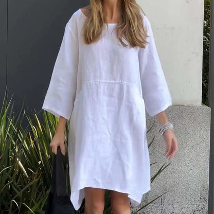 💕BUY 2 Get free shipping💕Women’s Casual Solid Color Loose Fit Dress with Pocket