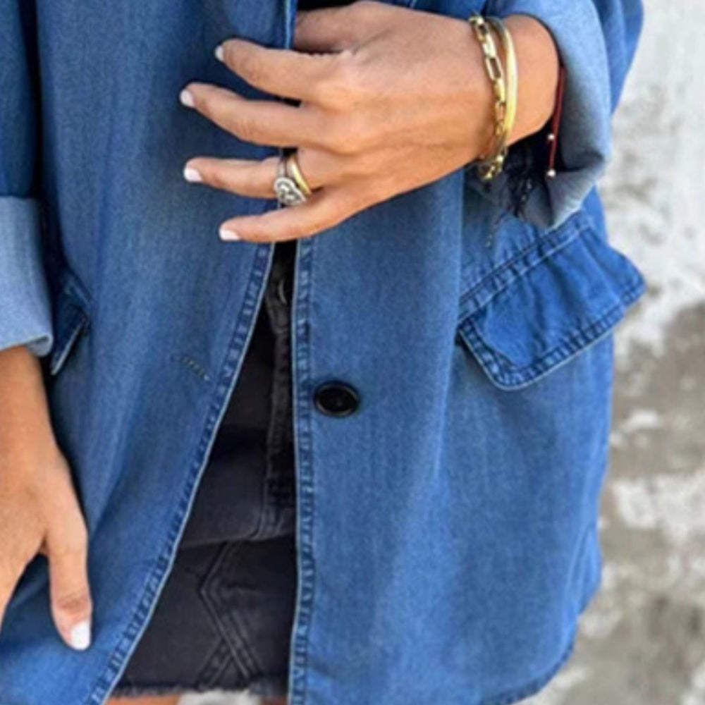 🍂New products for early autumn--60% off🍂Denim Casual Jacket with Pockets