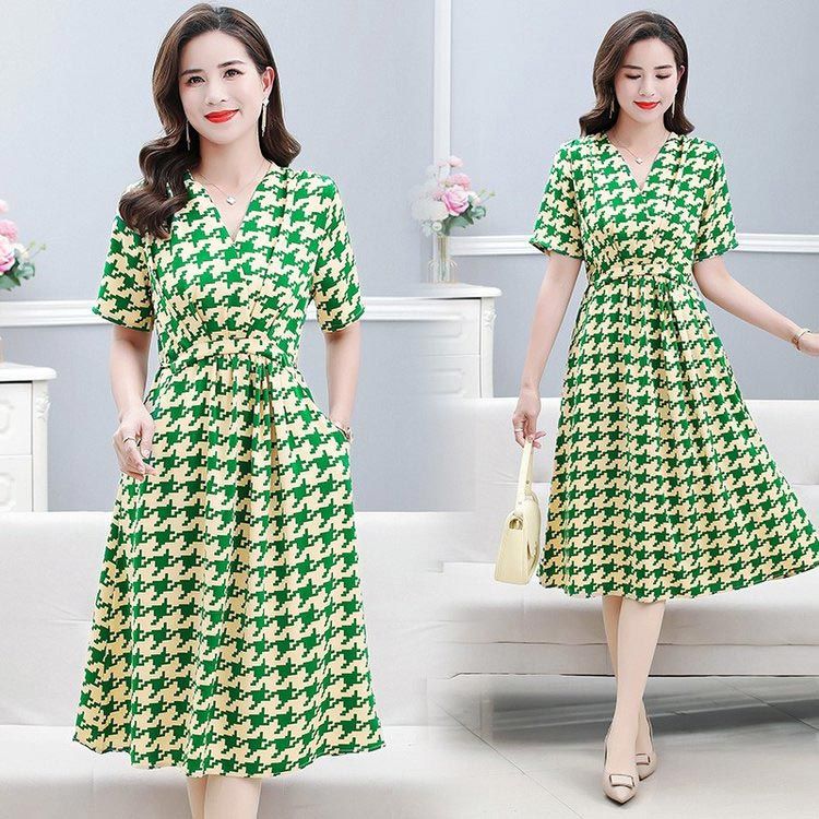 💕HOT SALE 52% OFF💕Women's Elegant V-neck Drawstring Waist Dress