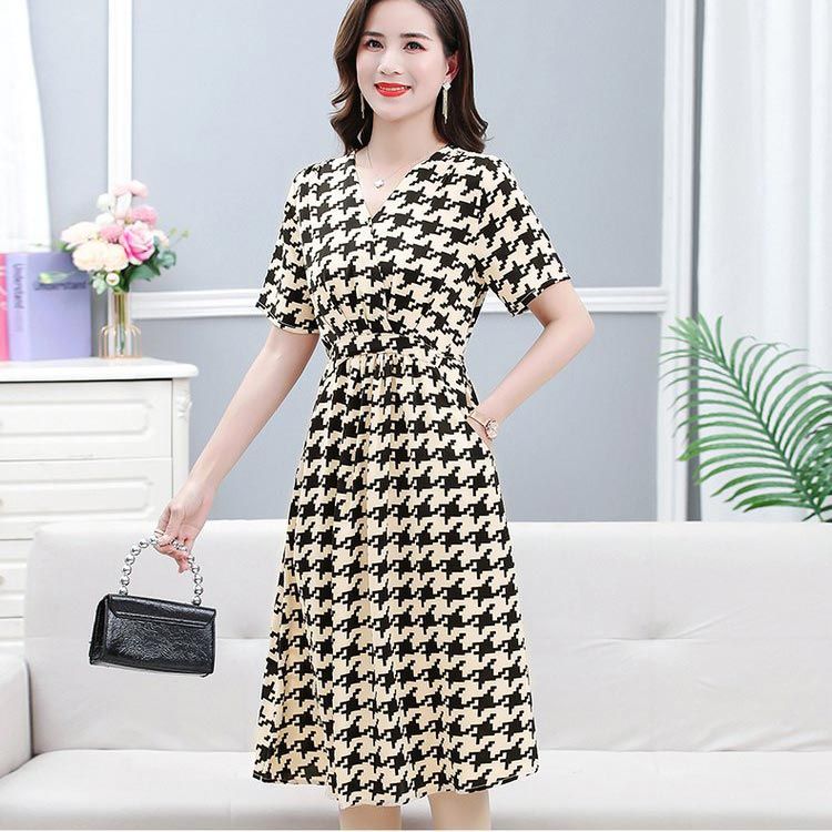 💕HOT SALE 52% OFF💕Women's Elegant V-neck Drawstring Waist Dress