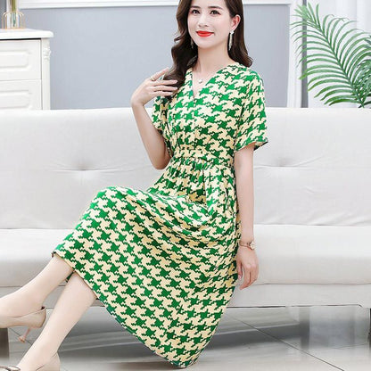 💕HOT SALE 52% OFF💕Women's Elegant V-neck Drawstring Waist Dress