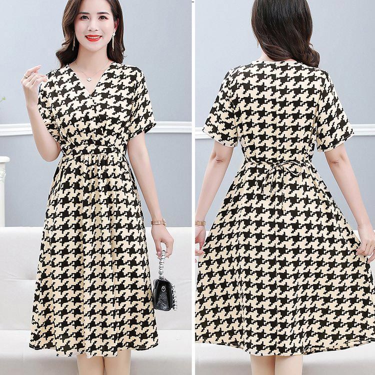 💕HOT SALE 52% OFF💕Women's Elegant V-neck Drawstring Waist Dress