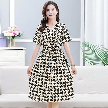 💕HOT SALE 52% OFF💕Women's Elegant V-neck Drawstring Waist Dress