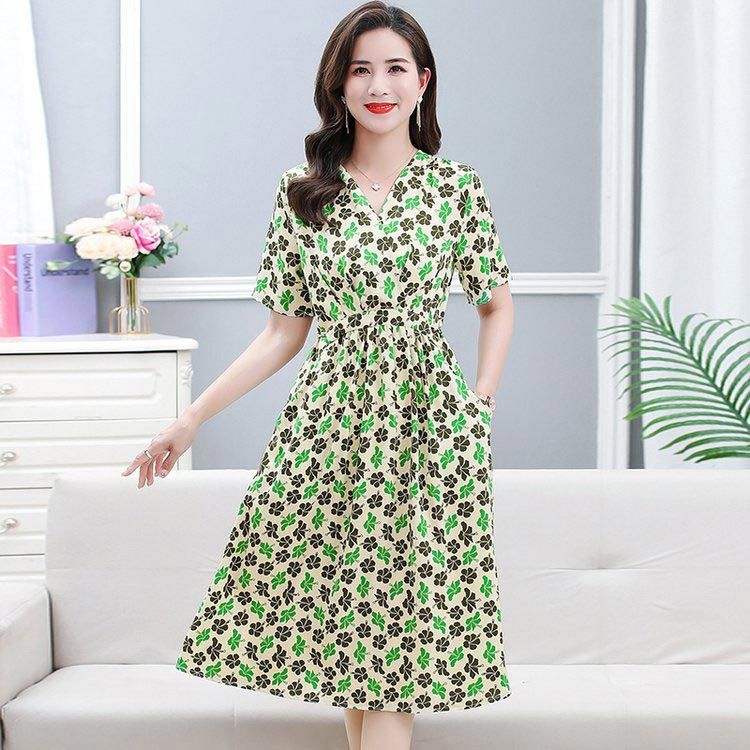 💕HOT SALE 52% OFF💕Women's Elegant V-neck Drawstring Waist Dress