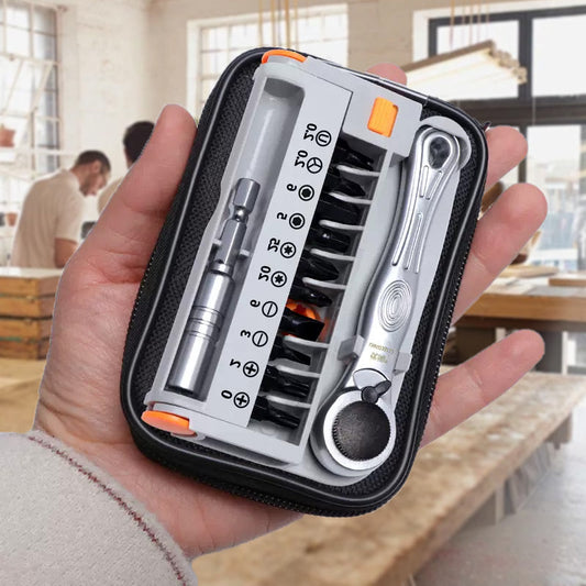 🔥Top-Angebot! 12-teiliges Multifunktionales Mini-Ratschen-Set 🔧🧰