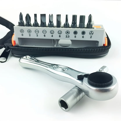 🔥Top-Angebot! 12-teiliges Multifunktionales Mini-Ratschen-Set 🔧🧰