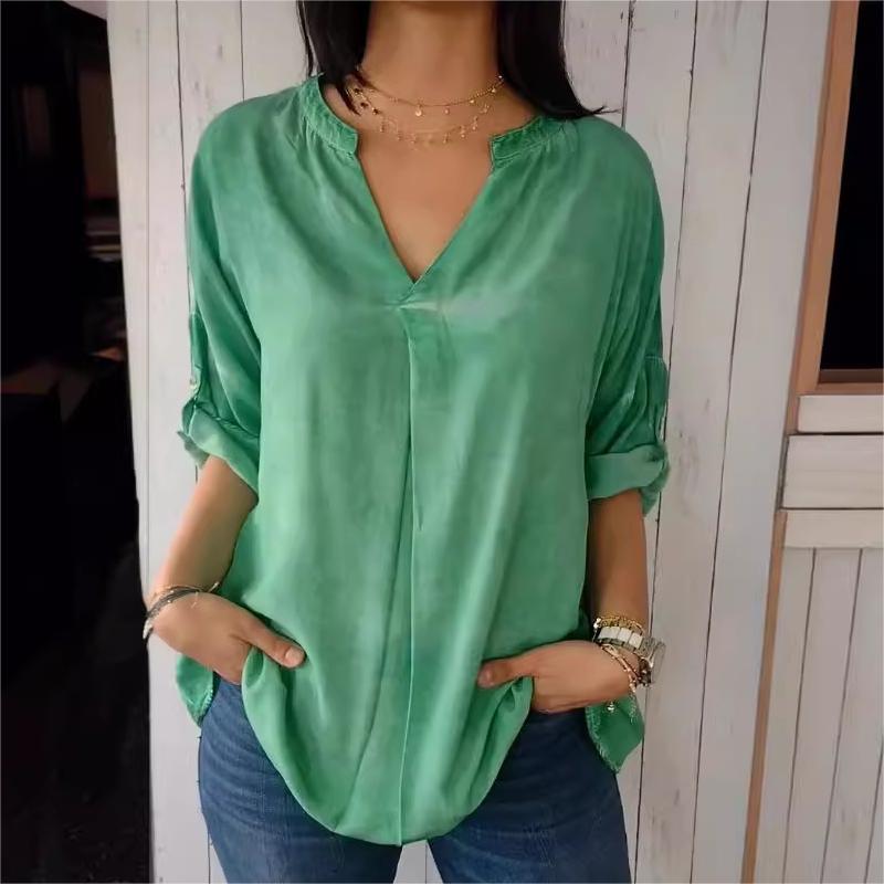 🔥BUY 2 GET Free Shipping💝Casual Breathable Solid Color V-Neck Top