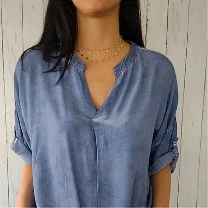 🔥BUY 2 GET Free Shipping💝Casual Breathable Solid Color V-Neck Top