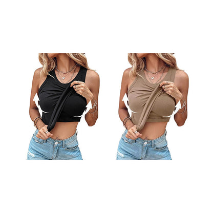 💥Limit Time 50% OFF👚Women's Ribbed Tank Top with Shelf Bra