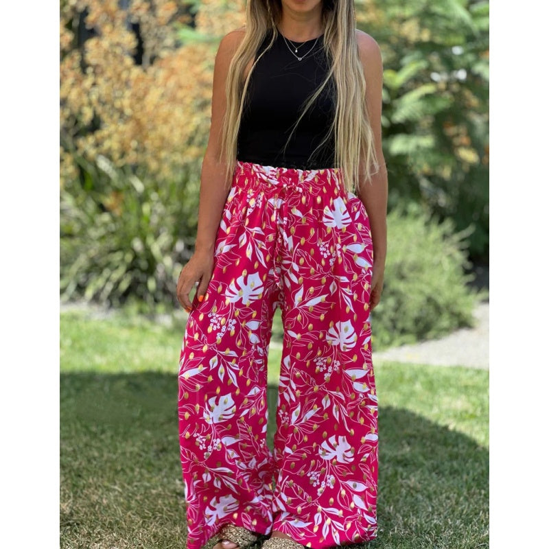 🌷HOT SALE 50% OFF🌷Women's Printed Wide Leg Pants