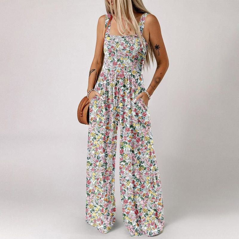 🦋Women’s Casual Print Sleeveless Overalls Jumpsuits💕