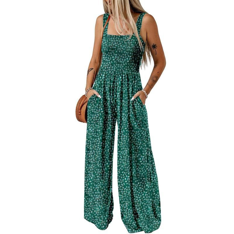 🦋Women’s Casual Print Sleeveless Overalls Jumpsuits💕