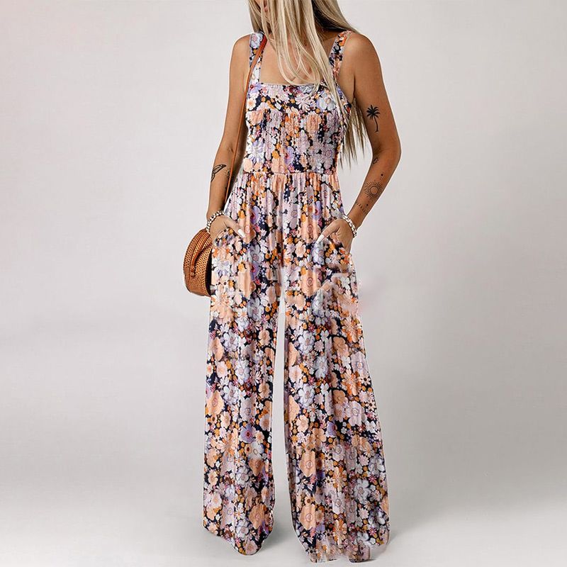 🦋Women’s Casual Print Sleeveless Overalls Jumpsuits💕