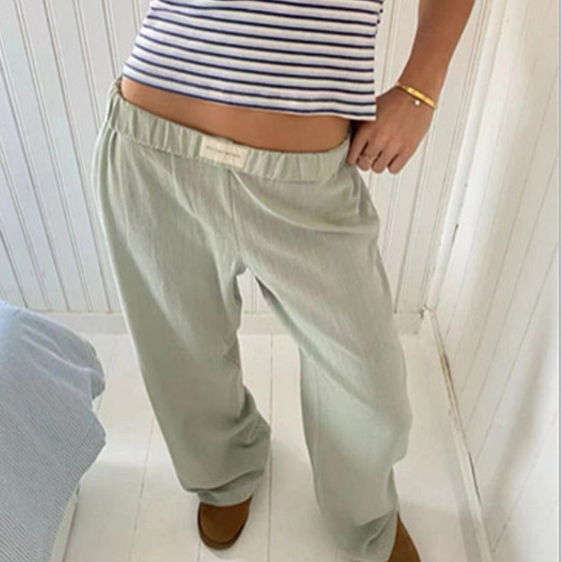 🔥2024 Hot Sale🔥Women Striped Casual Relaxed Fit Straight Lounge Pants