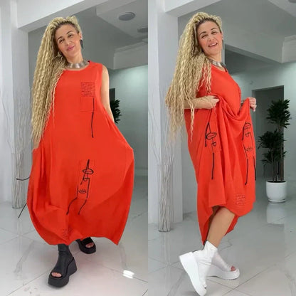 💥Limit Time 50% OFF💃Casual Sleeveless Maxi Dress for Plus Size Women