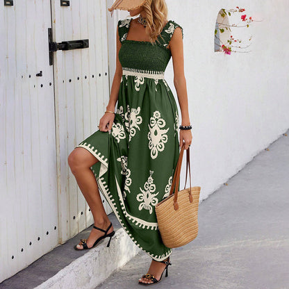 💕HOT SALE 50% OFF💕Women’s Summer Print Sleeveless Flowy Long Dress