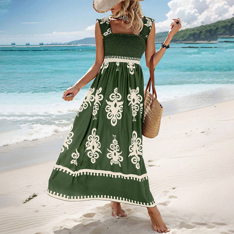 💕HOT SALE 50% OFF💕Women’s Summer Print Sleeveless Flowy Long Dress