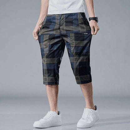 🔥50% OFF🔥 Men's Casual Plaid Straight Leg 3/4 Shorts